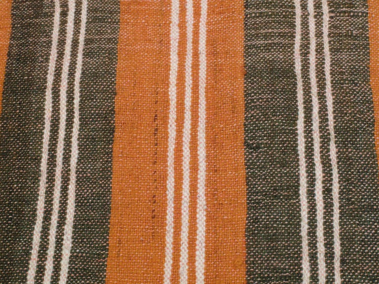 Striped Cover Rug In Good Condition For Sale In New York, NY