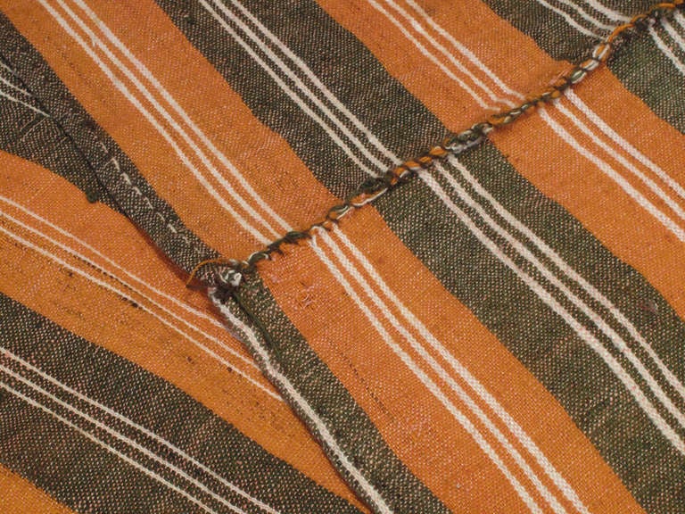 Late 20th Century Striped Cover Rug For Sale