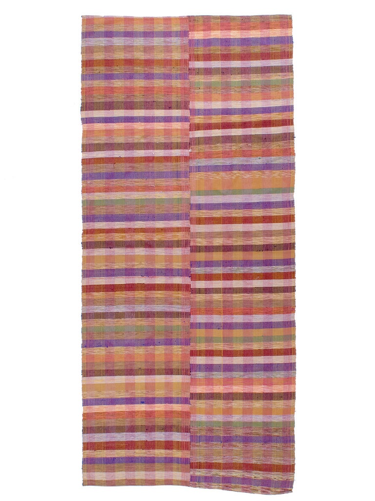 Colorful Banded Cover Rug For Sale at 1stDibs
