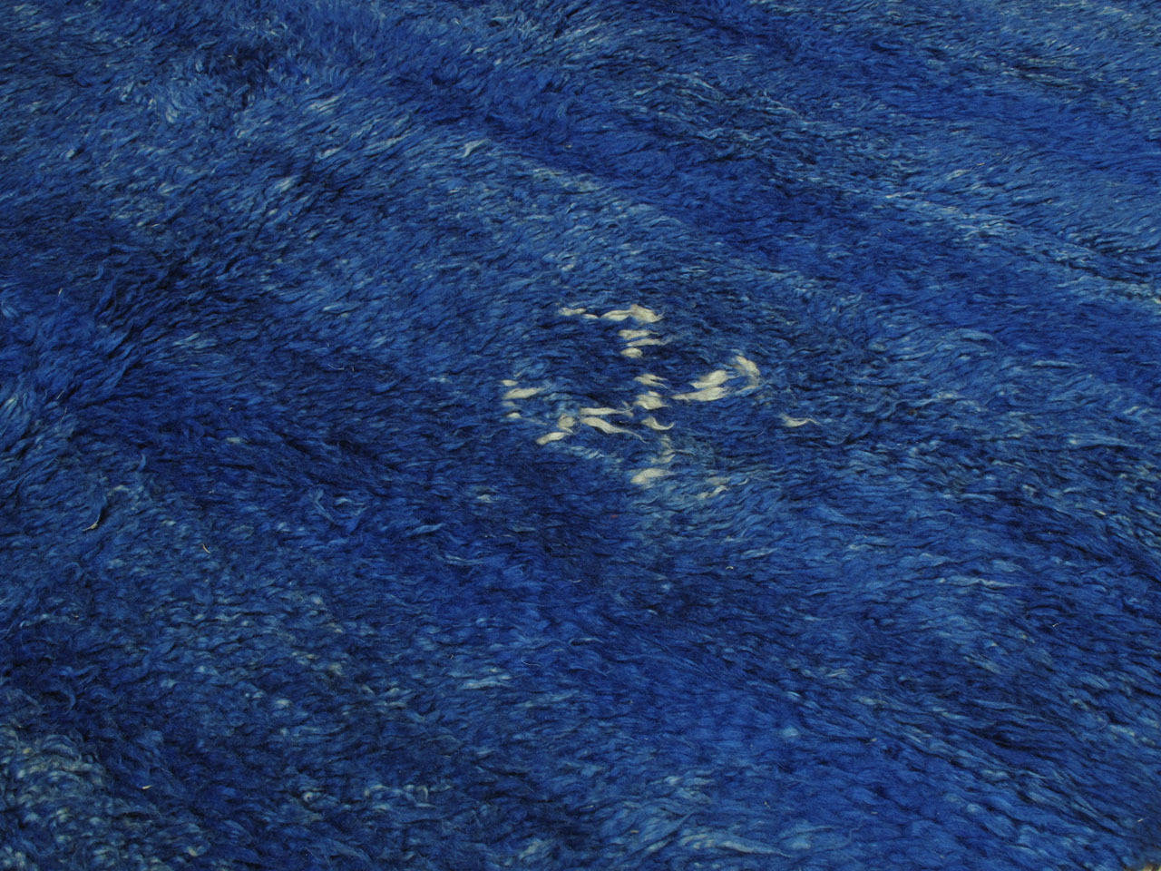 Hand-Knotted Large Blue Beni Mguild Carpet