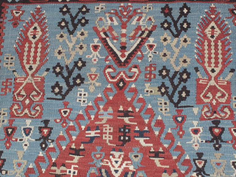 19th Century Antique Erzurum Kilim Rug For Sale