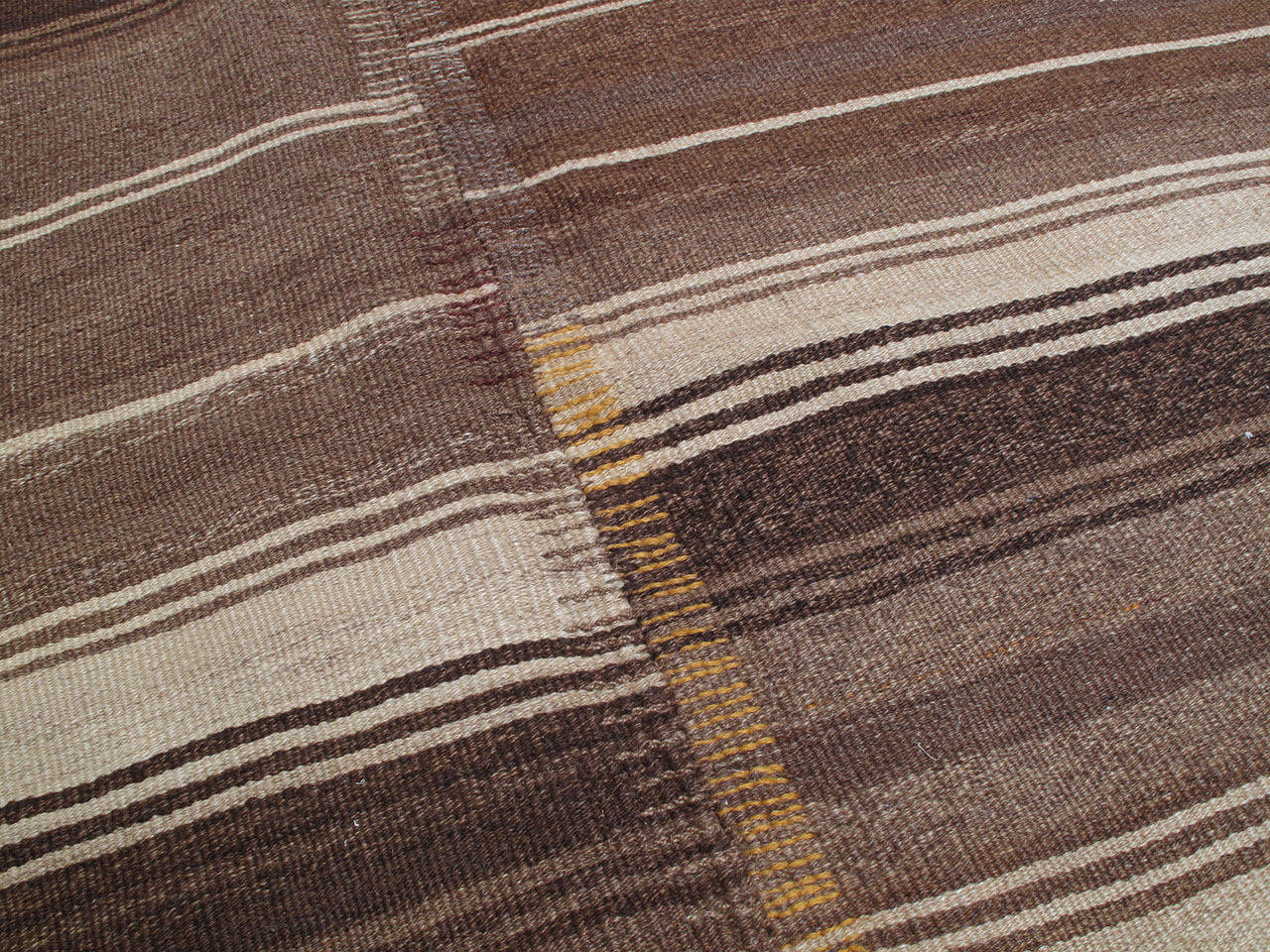 Banded Kilim in Two Panels In Good Condition In New York, NY