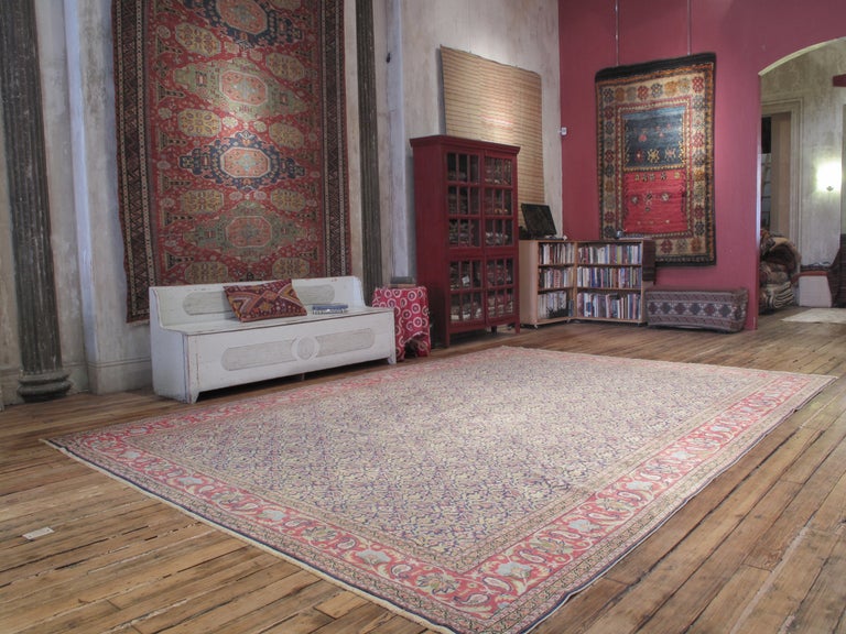 A fantastic Turkish carpet from the Kayseri region with a highly unusual design and color palette. Though inspired by classical themes, Kayseri carpets can display very creative, whimsical interpretations of age-old designs.

The current example