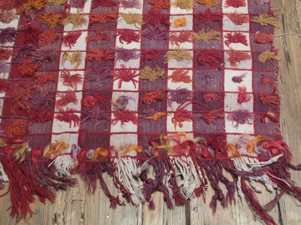 Pardah 'Curtain' Rug with Poms In Good Condition In New York, NY