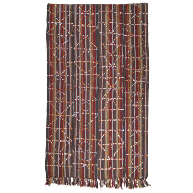 Pardah 'Curtain' Rug with Ribbons For Sale