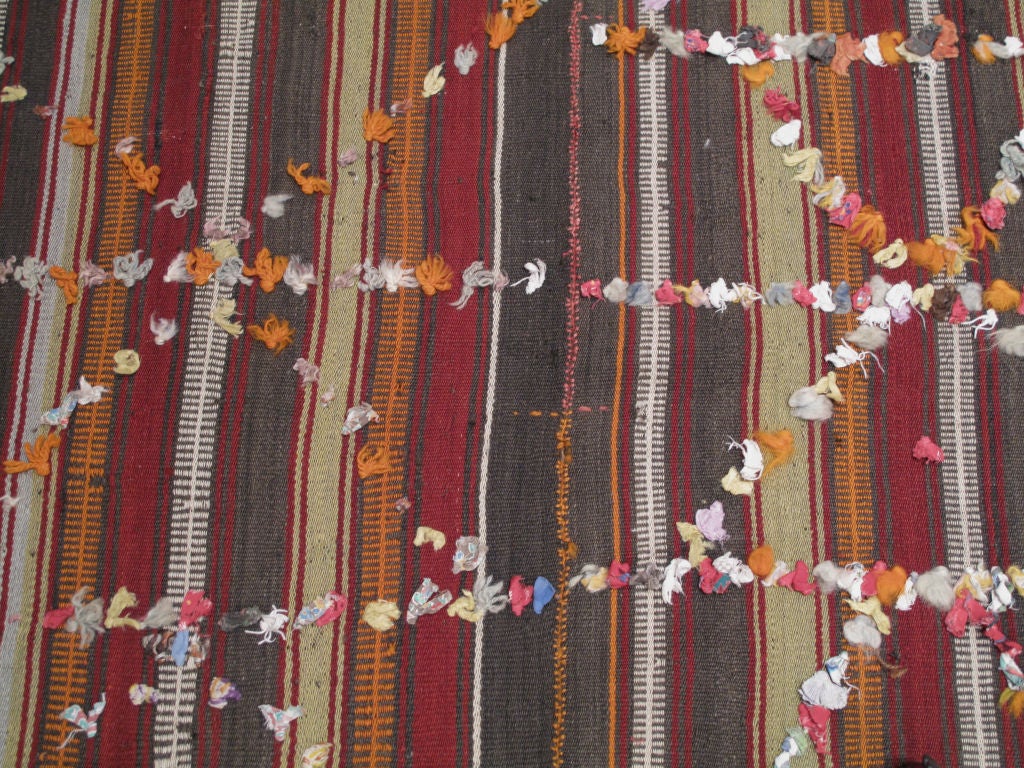 Pardah 'Curtain' Rug with Ribbons For Sale 1