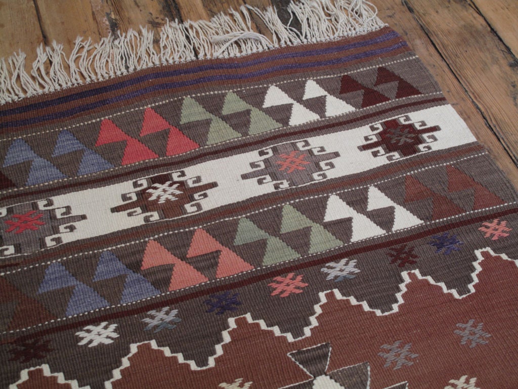 Wool Balikesir Kilim Rug For Sale