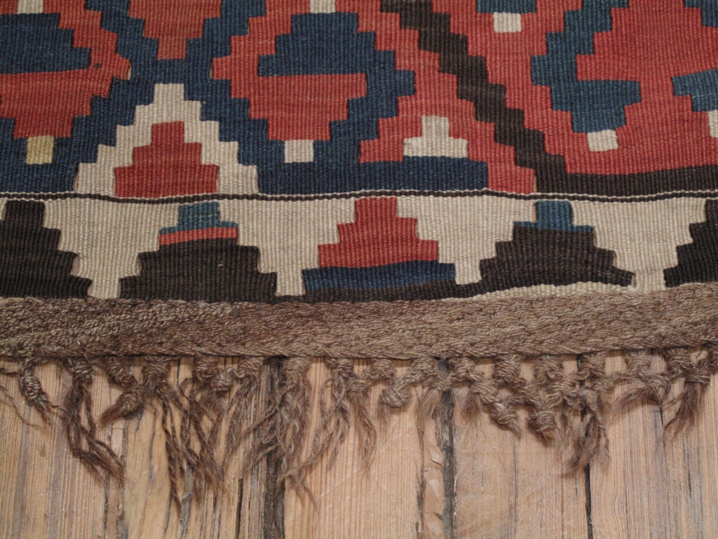 Hand-Woven Antique Shahsavan Kilim Rug