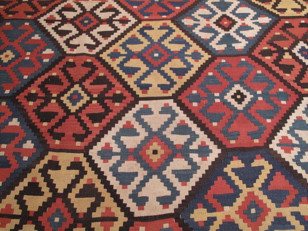 Antique Shahsavan Kilim Rug In Excellent Condition In New York, NY