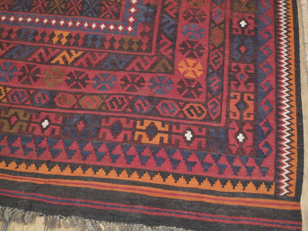 Afghan Large Uzbek Kilim Rug