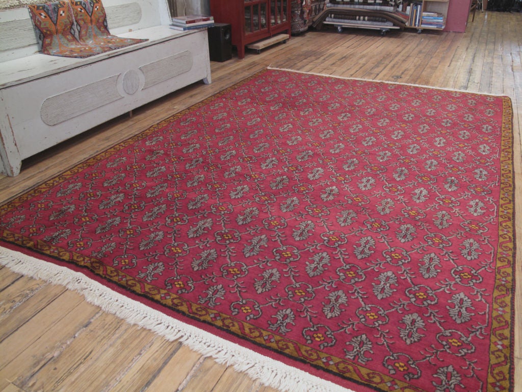 Kangal carpet or rug. A charming village carpet from Eastern Turkey with excellent, shiny wool and warm color palette. Carpet was clearly made by the weaver for her own home with exceptional quality.