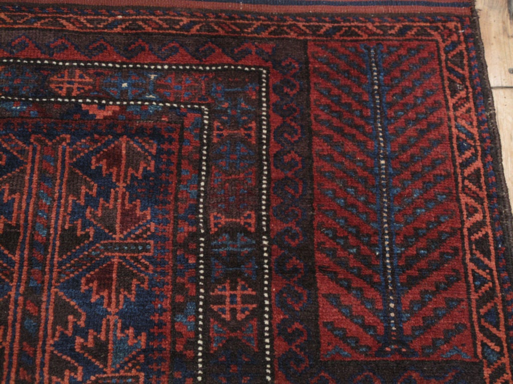 20th Century Antique Baluch Prayer Rug