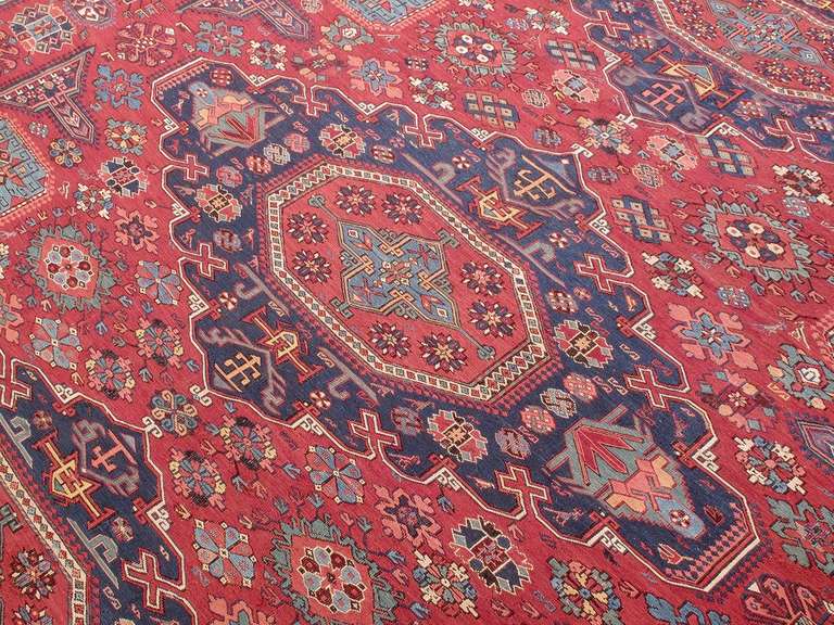 Azerbaijani Superb Antique Sumak Rug