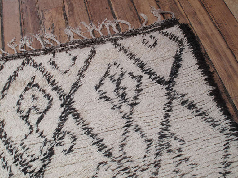 Hand-Knotted Beni Ouarain Carpet