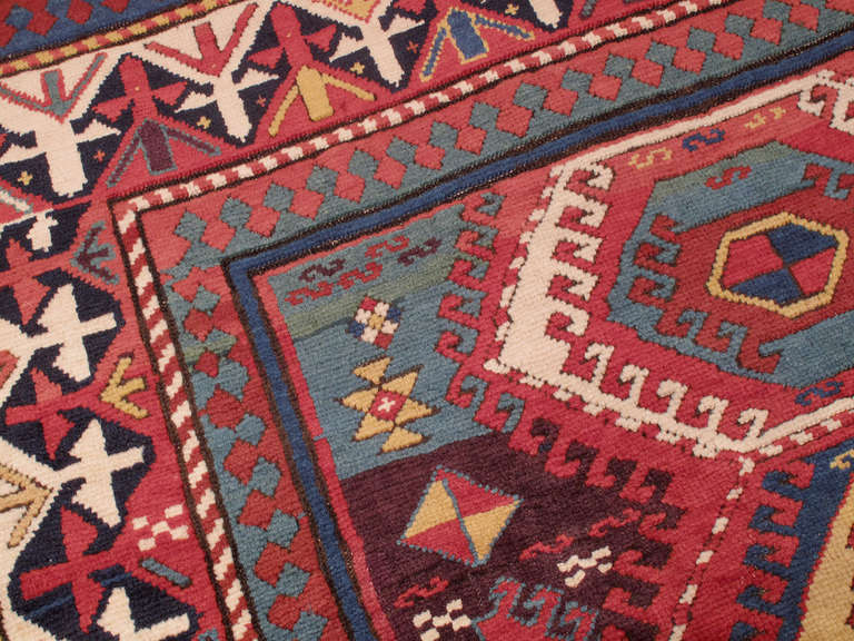 Hand-Knotted Superb Antique Shirvan Rug For Sale