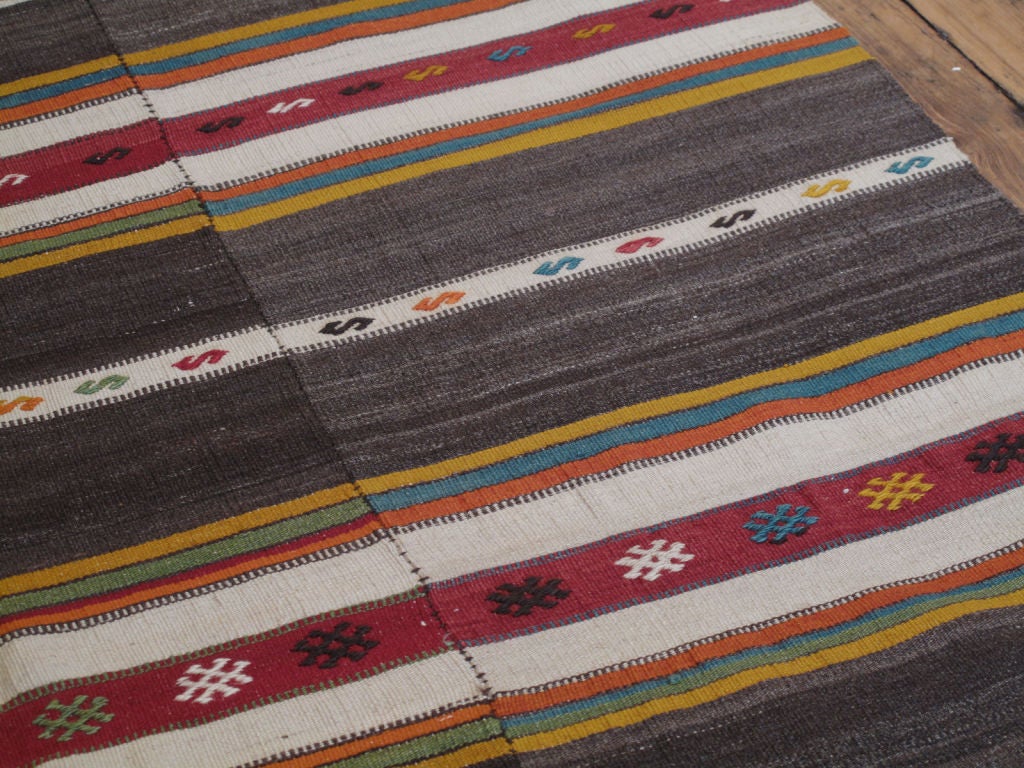 Banded Kilim For Sale at 1stdibs