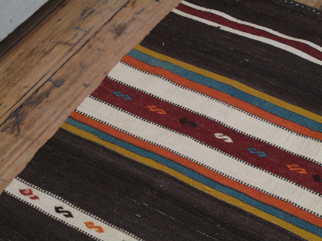 Banded Kilim For Sale at 1stdibs
