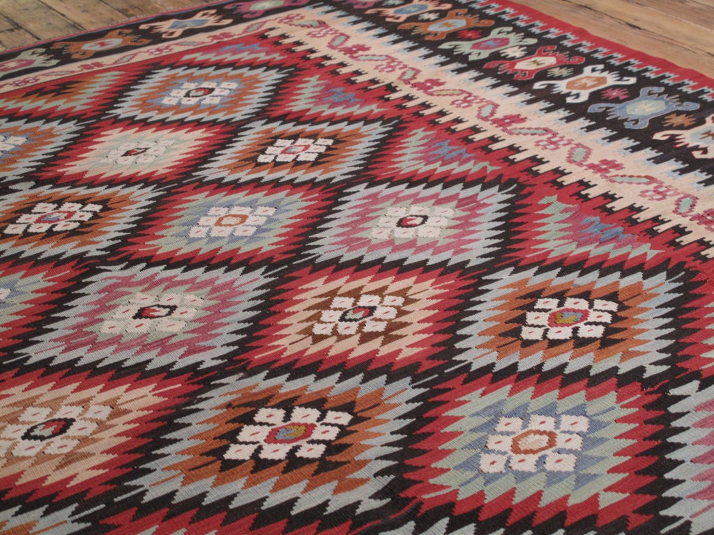 Balkan Kilim Rug In Good Condition For Sale In New York, NY