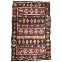 Vintage Caucasian Kilim