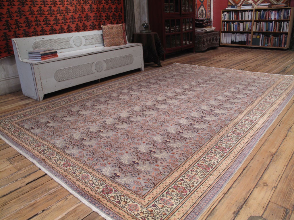 Kayseri carpet or rug. An elegant vintage Turkish rug or carpet featuring a classically inspired design. Carpet has a lovely color palette.