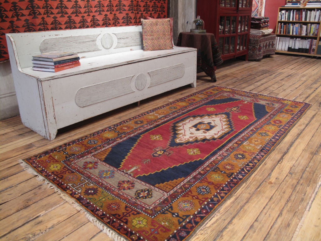 Yahyali rug. Rug is a superb example of Anatolian weaving tradition in the early 20th century. A very refined interpretation of this design, rug has highly saturated color palette, silky wool.