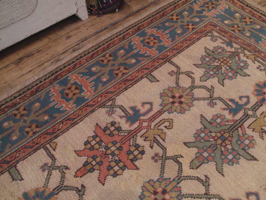 Wool Antique Oushak Carpet