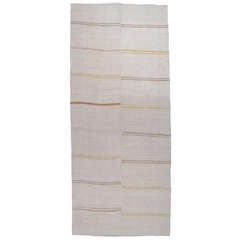 Jute Kilim with Pastel Bands