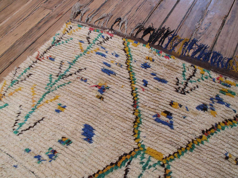 Hand-Knotted Whimsical Azilal Rug