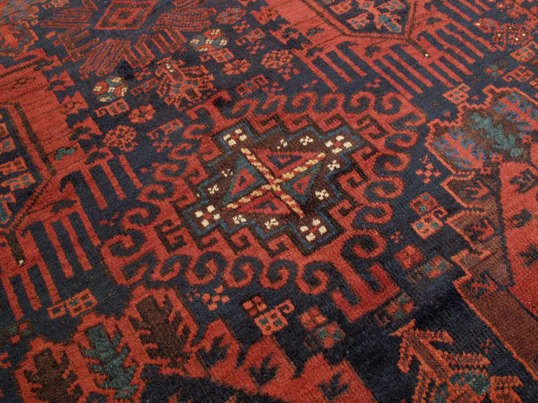 Antique Baluch Main Carpet In Good Condition In New York, NY