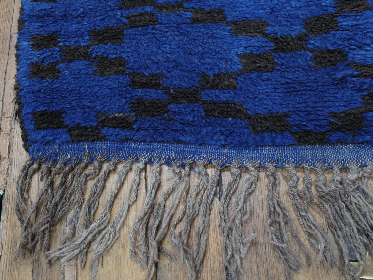 Wool Blue Beni Mguild Moroccan Berber Rug