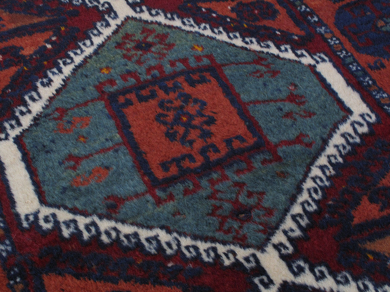 Hand-Knotted Antique Kurdish Rug