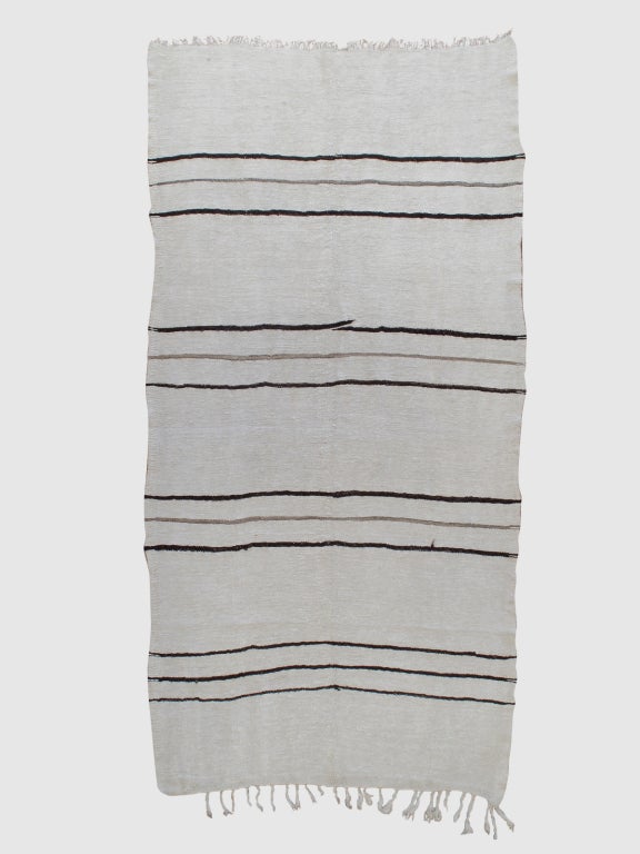 Jute Kilim with Stripes