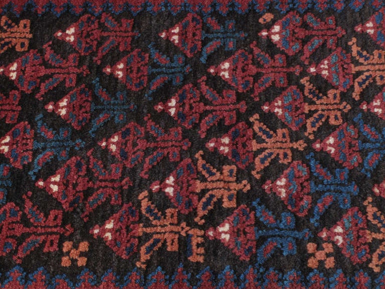 Hand-Knotted Antique Baluch Small Rug