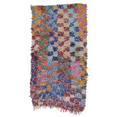 Checkered "Boucherouite" Rug