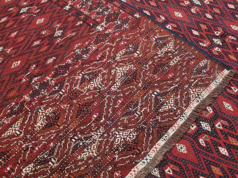 Antique Turkmen Palas Rug For Sale 1