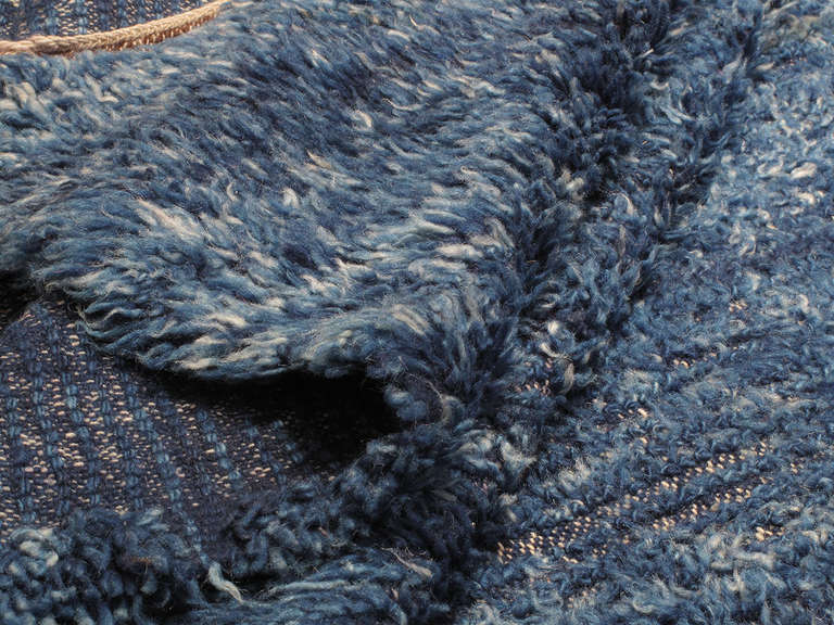 Wool Blue Beni Mguild Rug