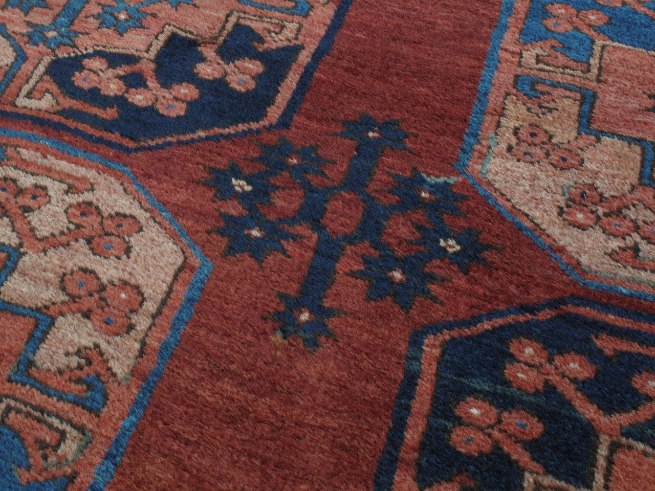 Hand-Knotted Antique Turkmen Carpet