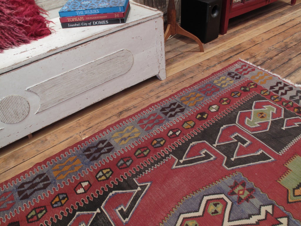 Late 20th Century Caucasian Kilim Rug