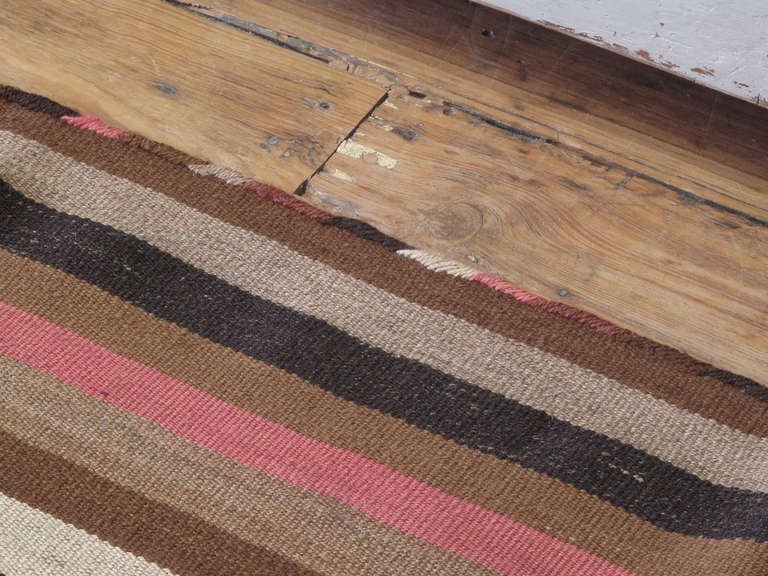 Karapinar Jajim Rug with Vertical Bands In Excellent Condition In New York, NY