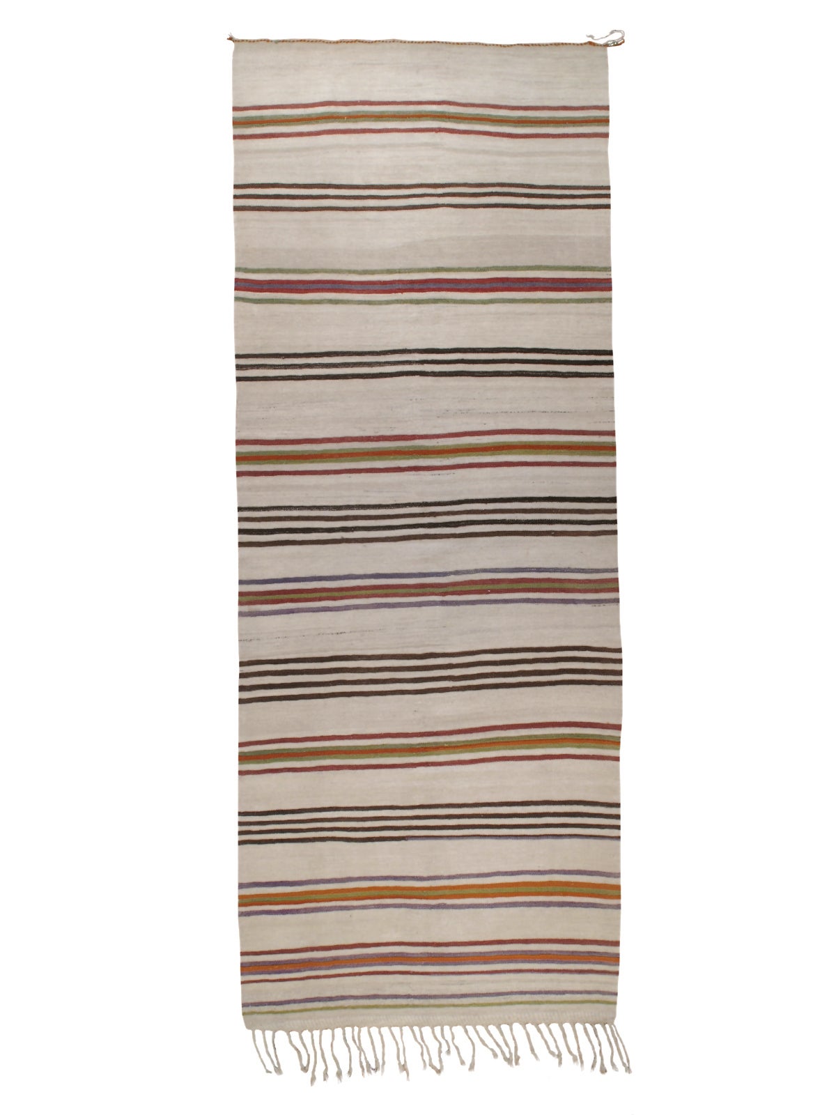 Banded Kilim Wide Runner Rug