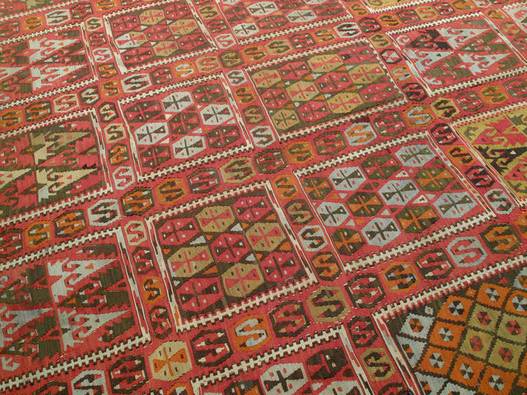 Turkish Large Antique Sharkisla Kilim