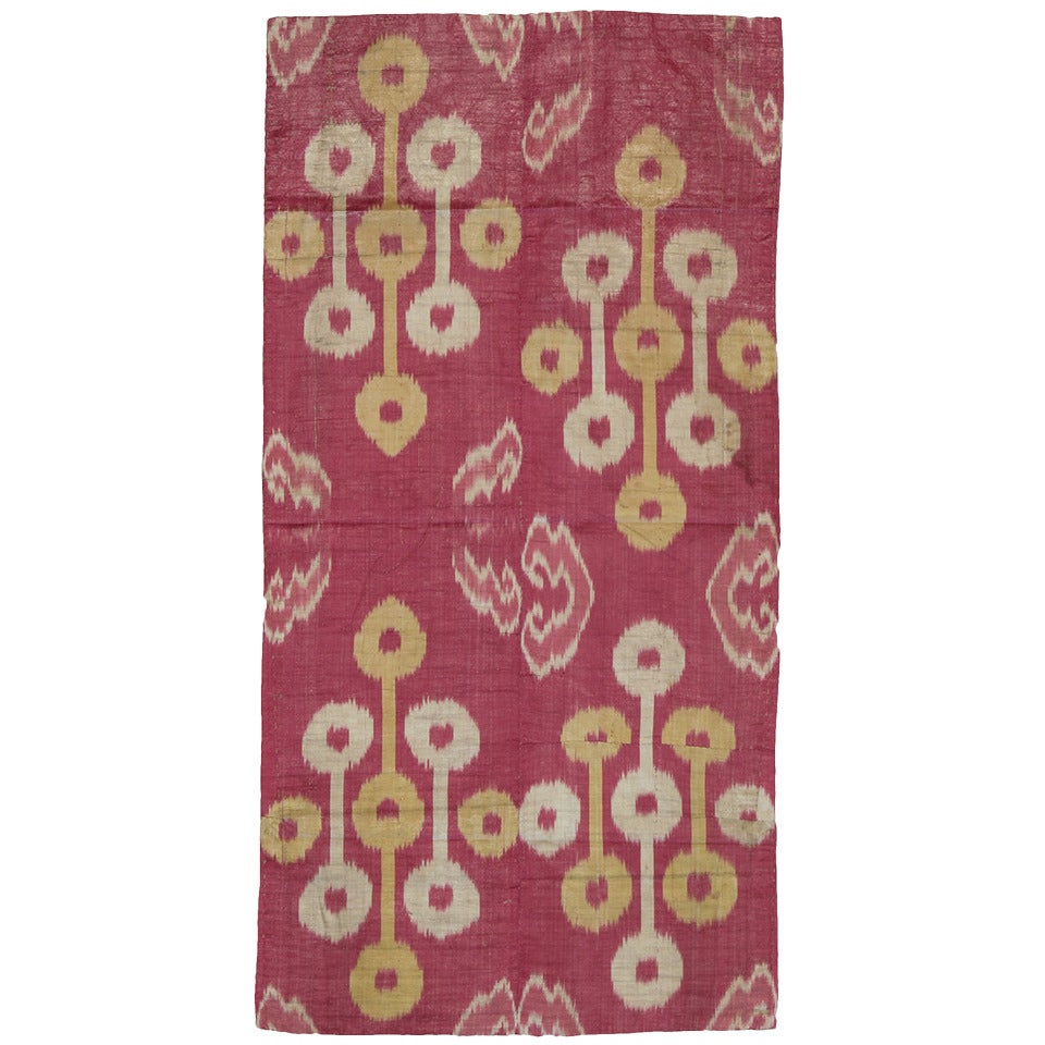 Antique Silk Ikat Panel