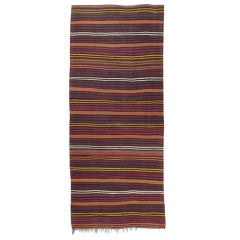 Vintage Striped Kilim Wide Runner