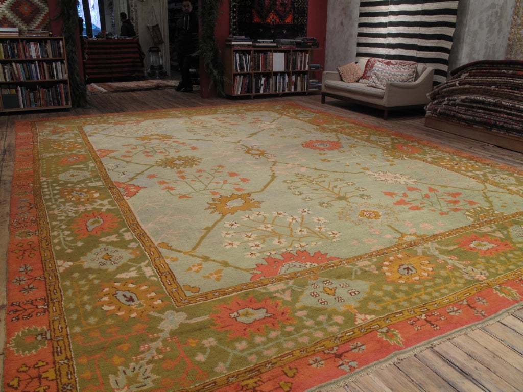 Fantastic Antique Oushak Carpet