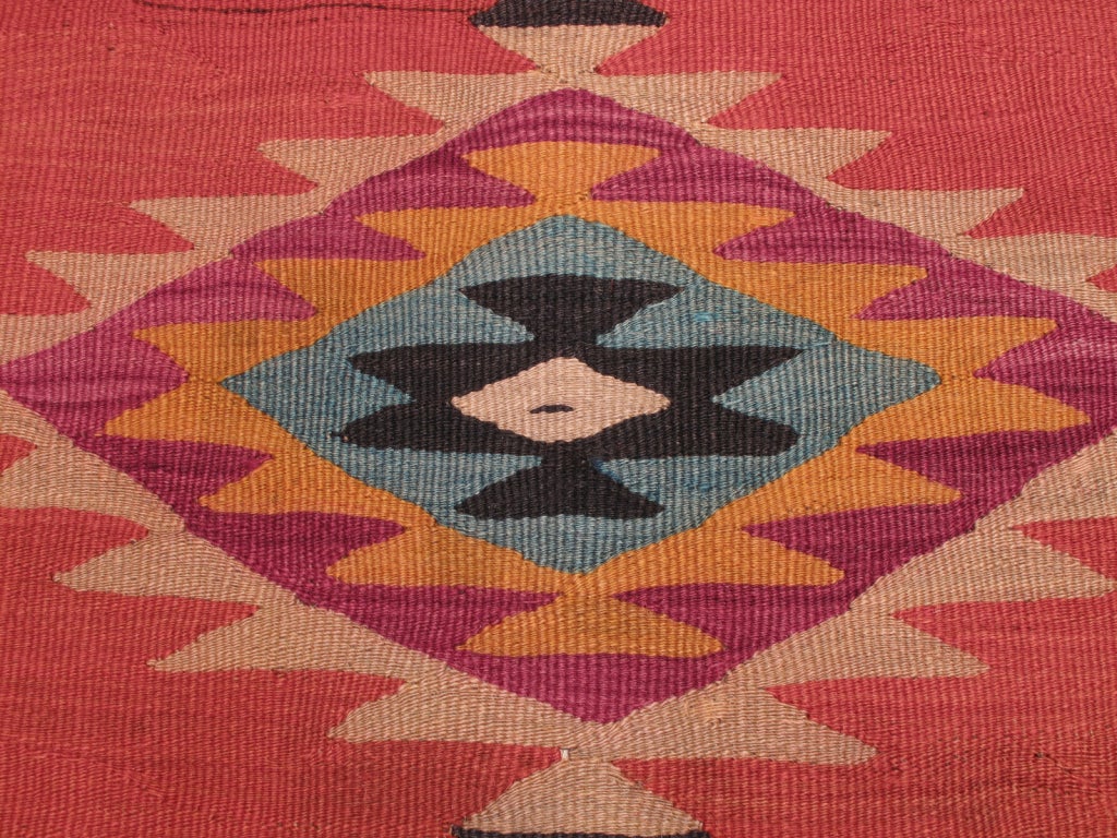 Wool Balkan Kilim Rug For Sale