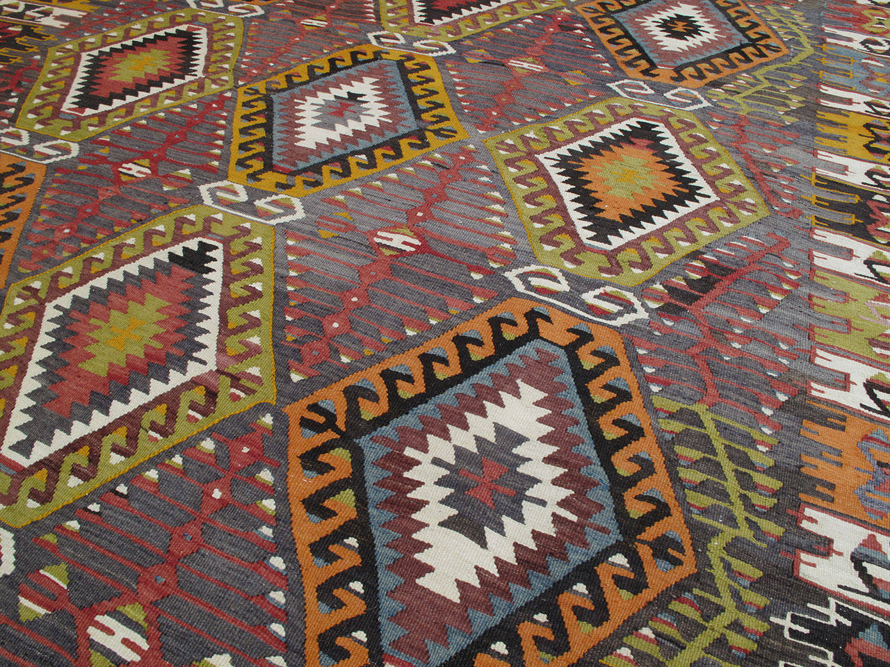 Hand-Woven Exceptional West Anatolian Kilim Rug For Sale