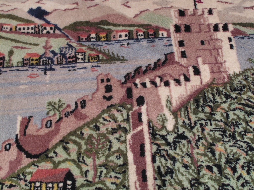 Turkish Postcard Rug from Istanbul For Sale