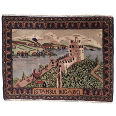 Vintage Postcard Rug from Istanbul