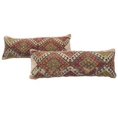 Vintage Pair of Kilim Bolster Pillows