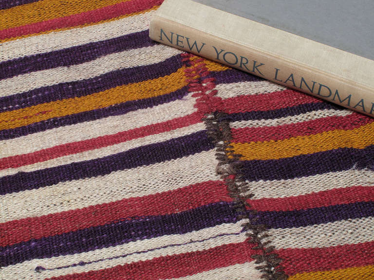 Colorful Striped Kilim In Good Condition In New York, NY